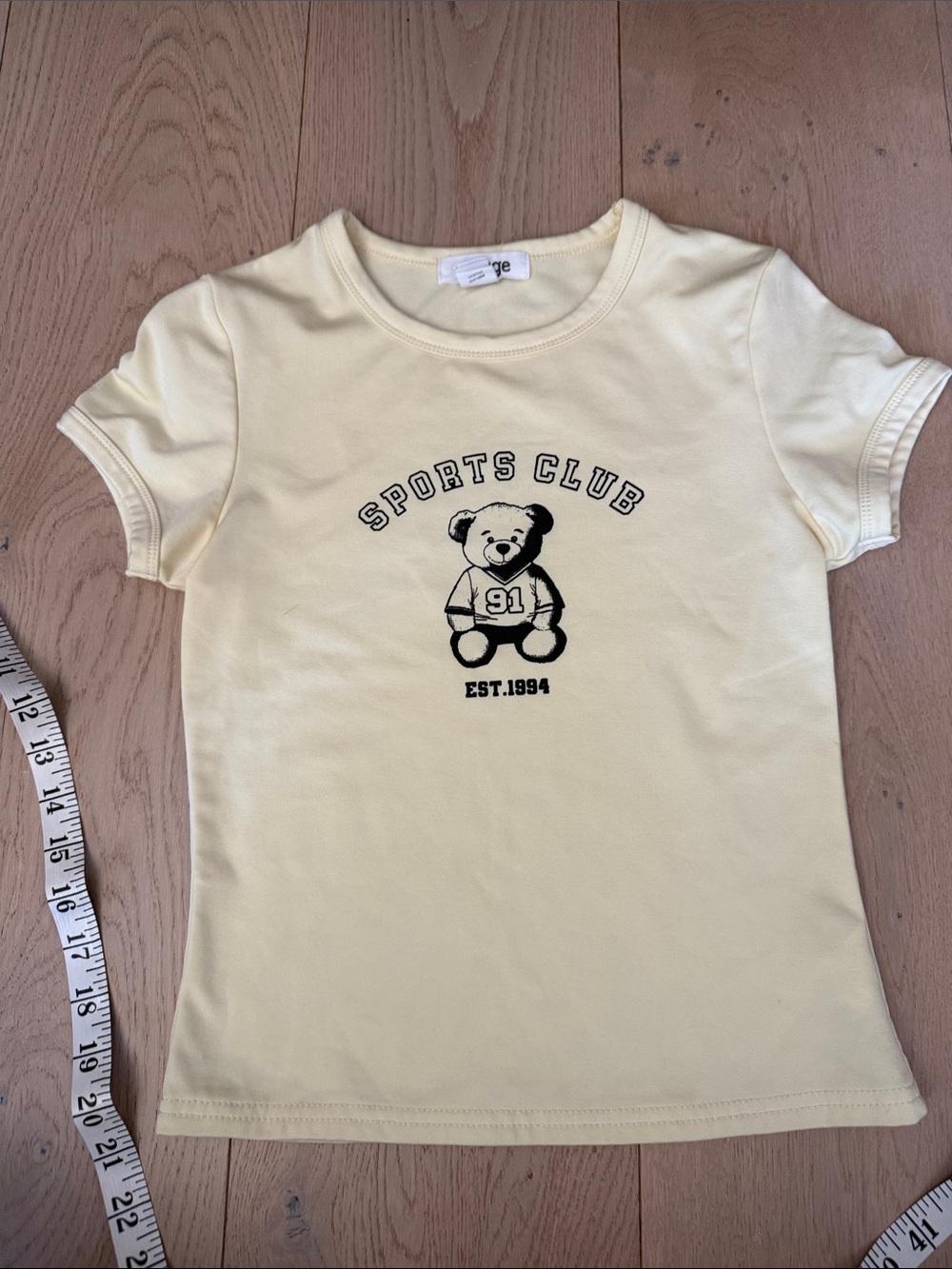 Cute young teen Tee - Pale Yellow